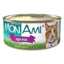 Консервы для кошек "MonAmi", нежный паштет с кроликом, 325 г 93 ккал Вес: 325 гр инфо 4565b.