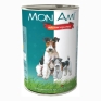 Консервы для собак "MonAmi", мясные кусочки, 1240 г 81 ккал Вес: 1240 г инфо 11527f.